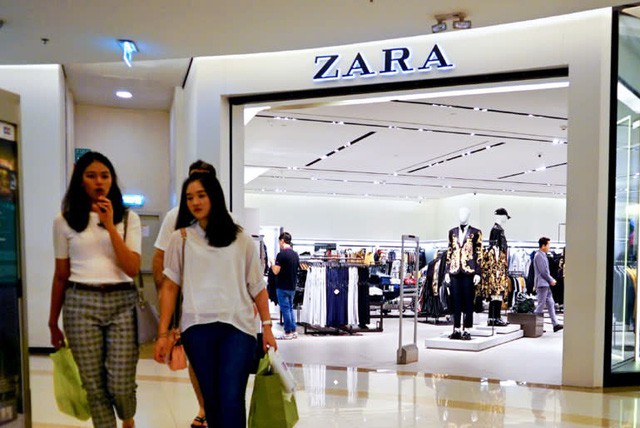Một cửa hàng Zara ở Bangkok. Inditex, chủ sở hữu của thương hiệu này đang tập trung mở thêm nhiều cửa hàng tại các thành phố lớn của Đông Nam Á.