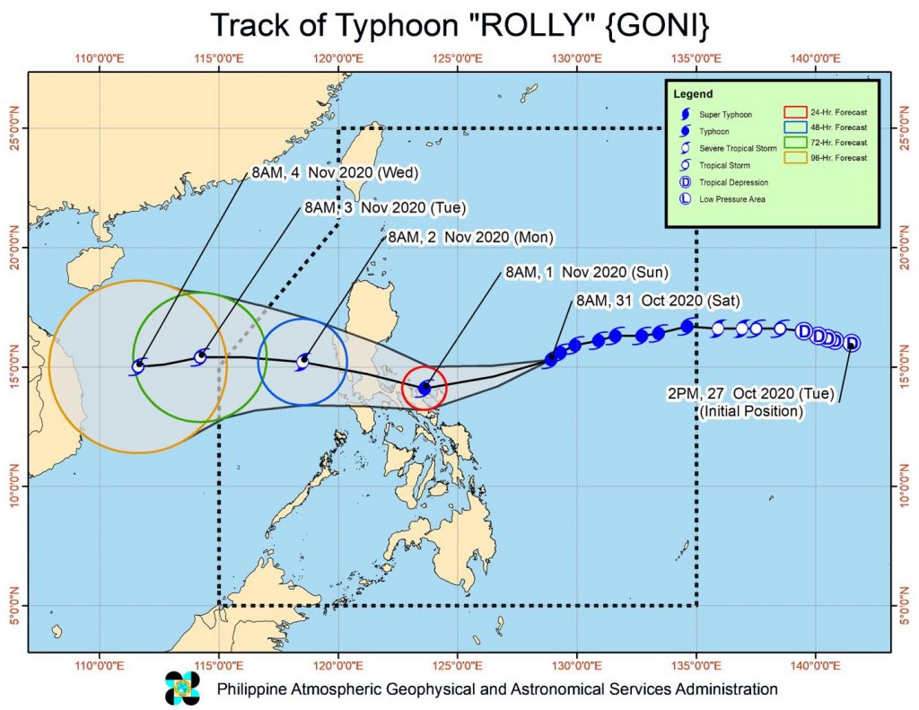 Thông tin cơn bão Goni sẽ đổ bộ vào Philippines vào ngày mai