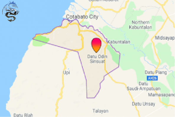 Bản đồ Google của thị trấn Datu Odin Sinsuat, Maguindanao.