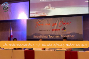 iám đốc tài chính của Philippines AirAsia Ray Berja (từ trái sang phải), giám đốc điều hành Ricky Isla, và Chủ tịch Hiệp hội Khách sạn, Khu nghỉ dưỡng và Nhà hàng của Cebu Alfred Reyes