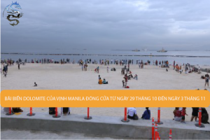 Bãi biển dolomite của Vịnh Manila đóng cửa từ ngày 29 tháng 10 đến ngày 3 tháng 11