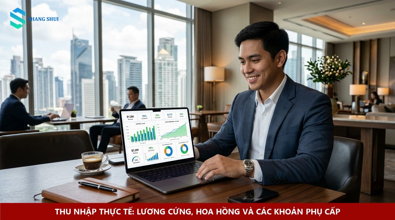 Thu nhập thực tế - Lương cứng, hoa hồng và các khoản phụ cấp