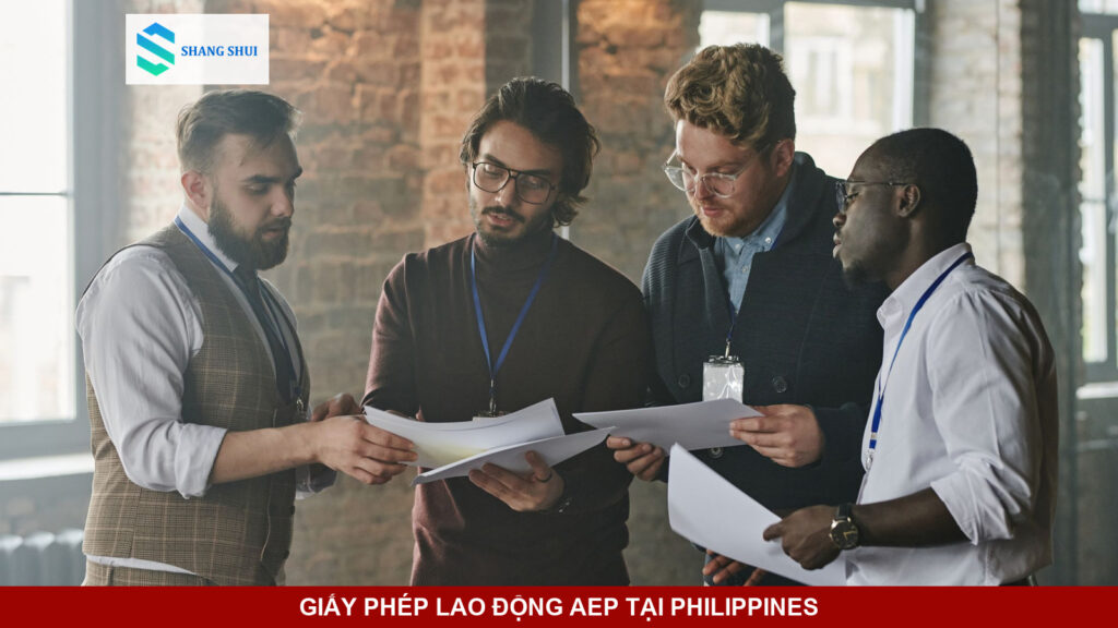 Bộ hồ sơ pháp lý và hợp đồng lao động xin cấp giấy phép AEP tại Philippines.